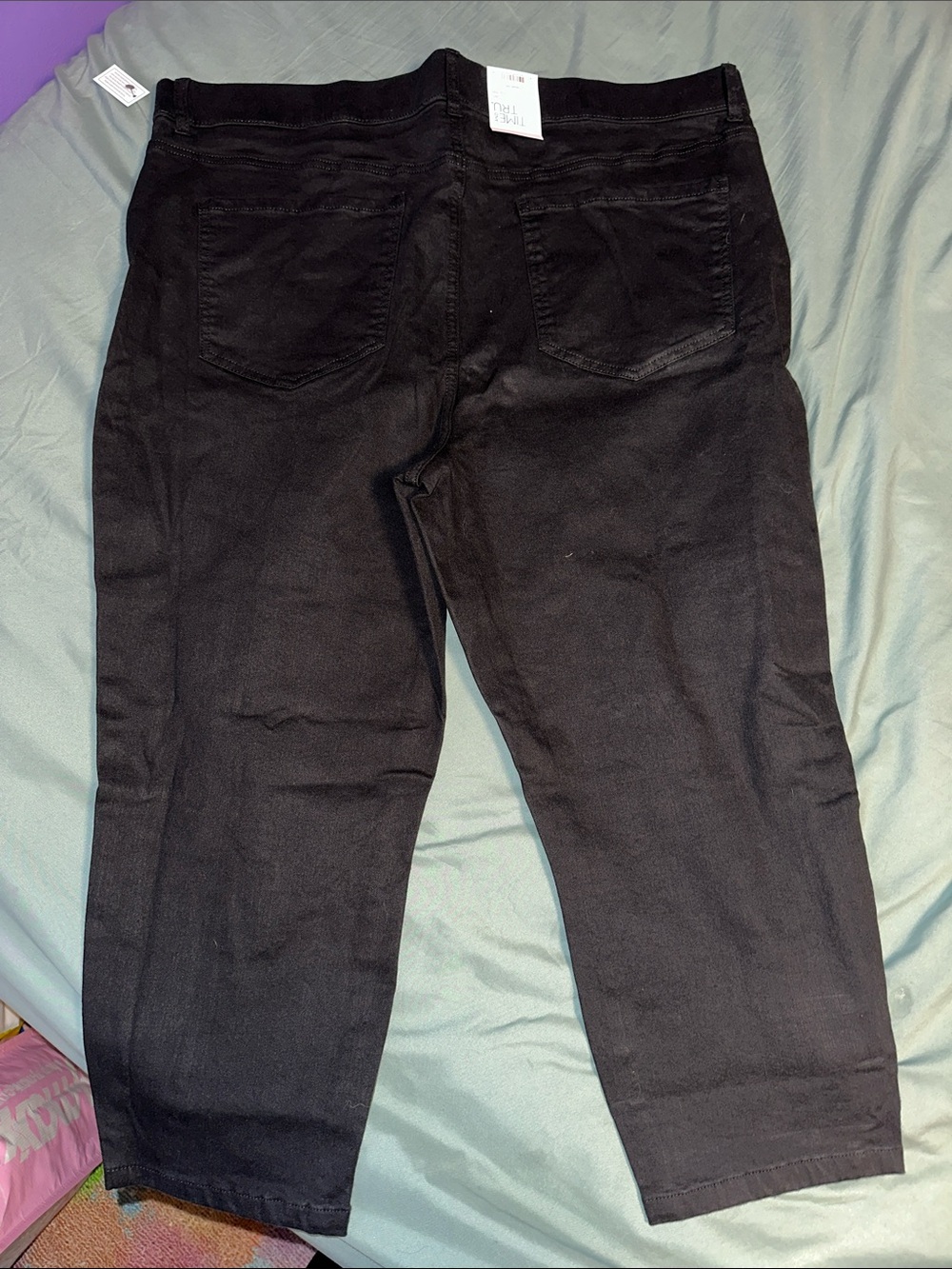 Black Straight-Leg Jeans high rise capri women’s fashion
